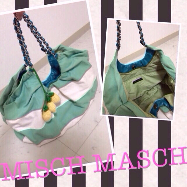 MISCH MASCH(ミッシュマッシュ)のMICSHMACSH 苺ボーダーバッグ♡ レディースのバッグ(ハンドバッグ)の商品写真