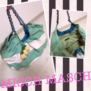 ミッシュマッシュ(MISCH MASCH)のMICSHMACSH 苺ボーダーバッグ♡(ハンドバッグ)