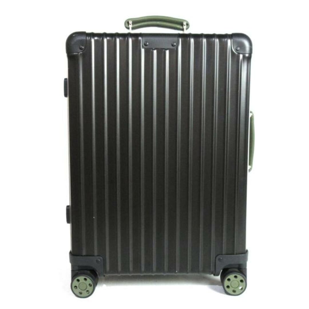 RIMOWA(リモワ) キャリーバッグ クラシックキャビン 973.53.01.4 黒×カーキ TSAロックナンバー【000】/36L/4輪 アルミニウム