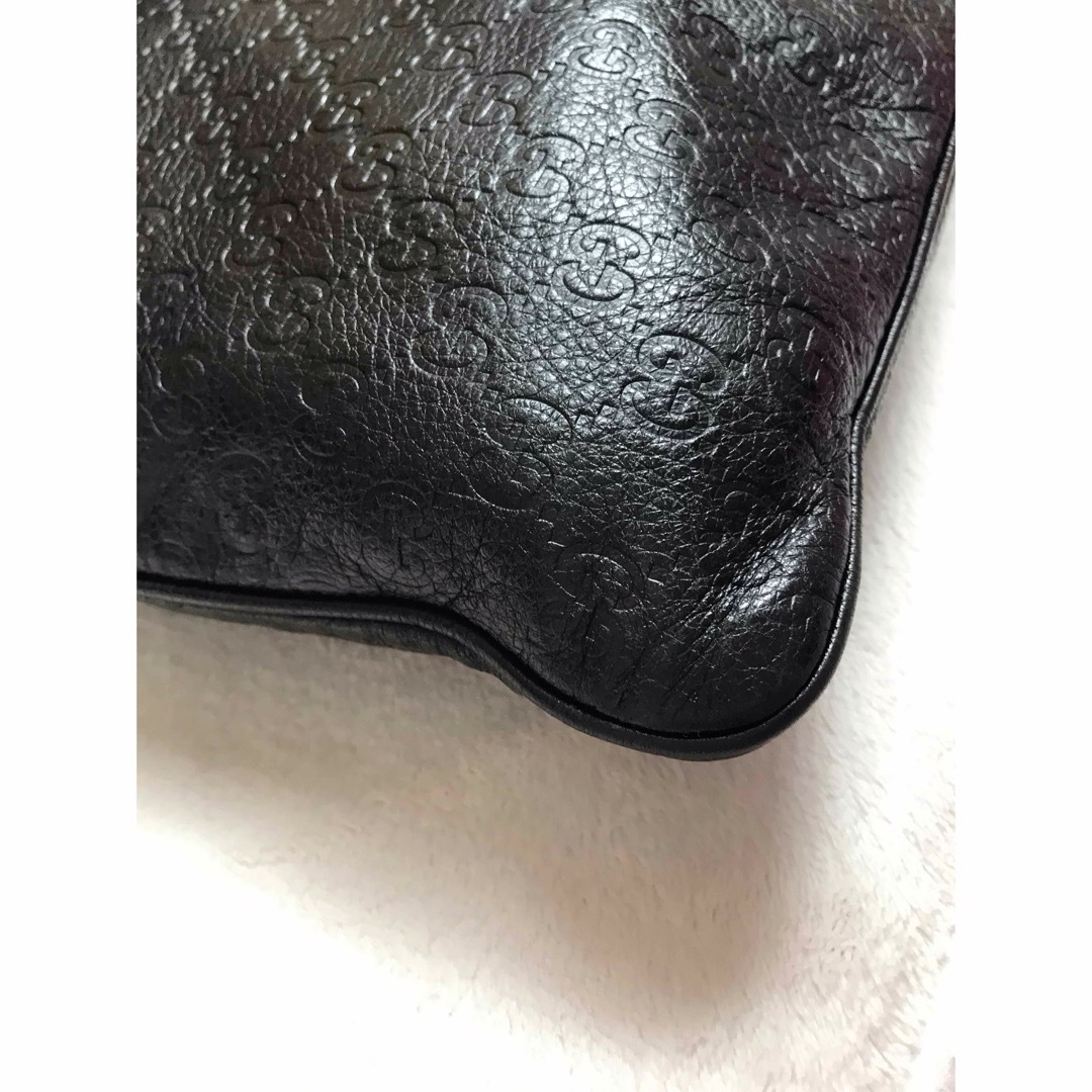 グッチ GUCCI シマ レザー ブラック 黒 ショルダー メンズ 斜めがけ グッチ GUCCI シマ レザー ブラック 黒 ショルダー メンズ 斜めがけ