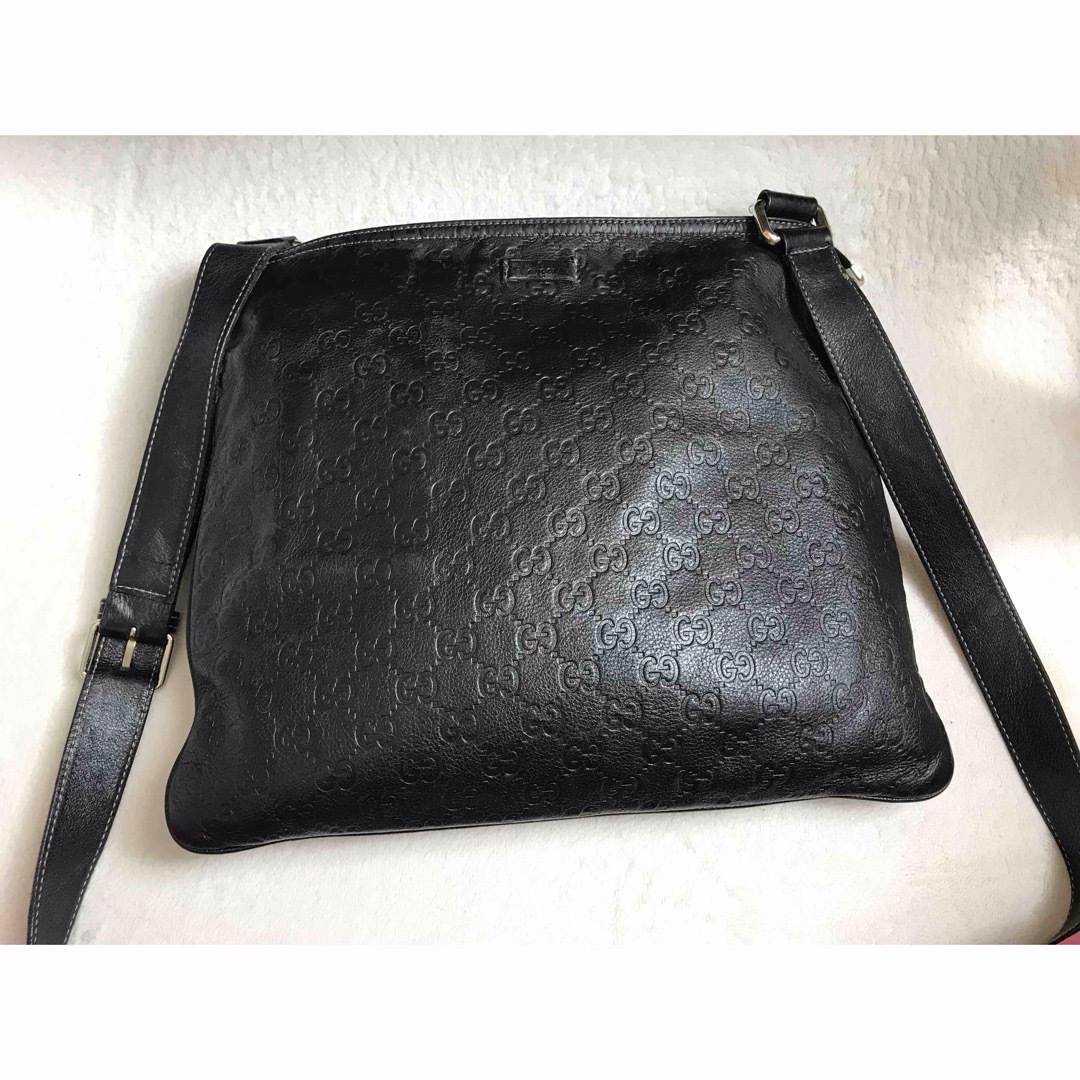 グッチ GUCCI シマ レザー ブラック 黒 ショルダー メンズ 斜めがけ グッチ GUCCI シマ レザー ブラック 黒 ショルダー メンズ 斜めがけ