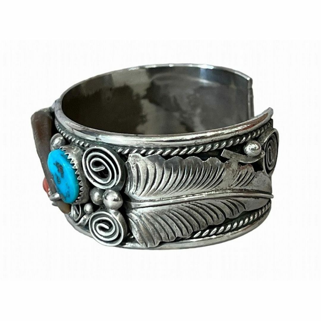 indian jewelry フェザーバングルM Thomas Jr ナバホ indian jewelry フェザーバングルM Thomas Jr ナバホ