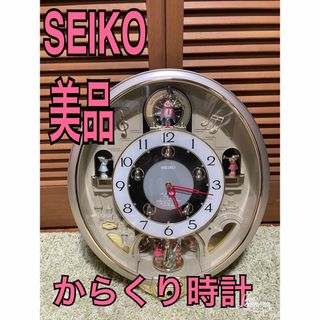 Seiko QXM150BRH からくり時計 掛け時計 まがっ Seiko QXM150BRH からくり時計 掛け時計 まがっ