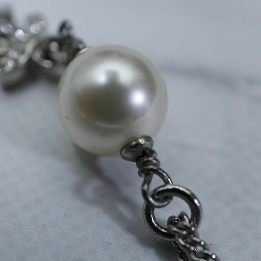 匿名配送】CHANEL シャネル ネックレス シルバー フェイクパール 匿名配送】CHANEL シャネル ネックレス シルバー フェイクパール