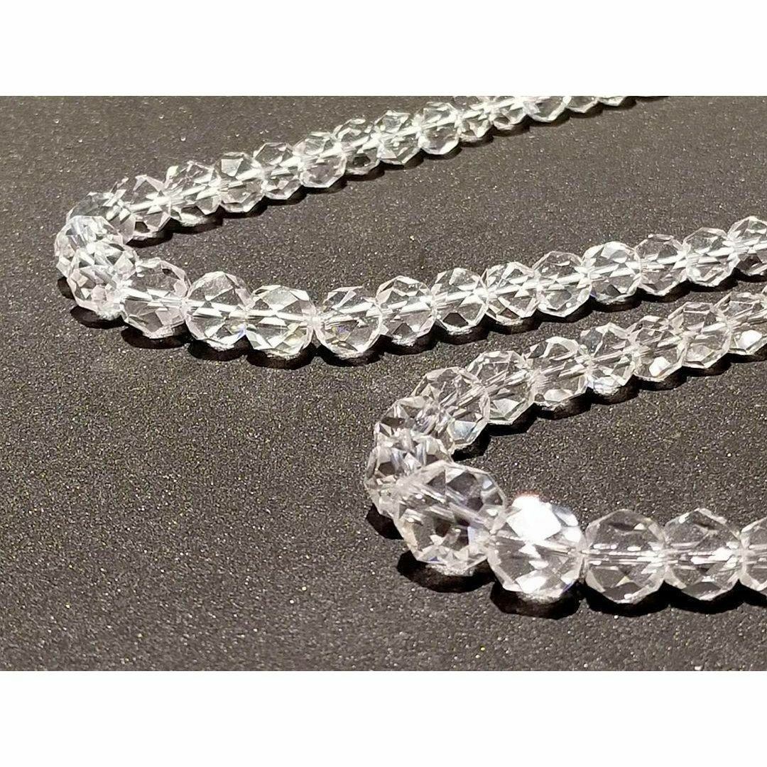 ✨クリスタルネックレス 水晶32面カット ダブル 2セット ✨クリスタルネックレス 水晶32面カット ダブル 2セット