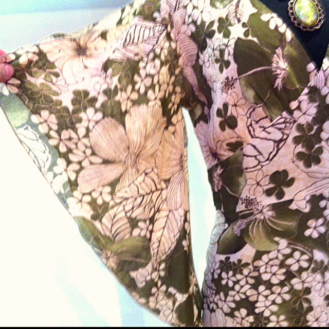 なな様専用♡フランス製 花柄 ドレス レディースのワンピース(ロングワンピース/マキシワンピース)の商品写真