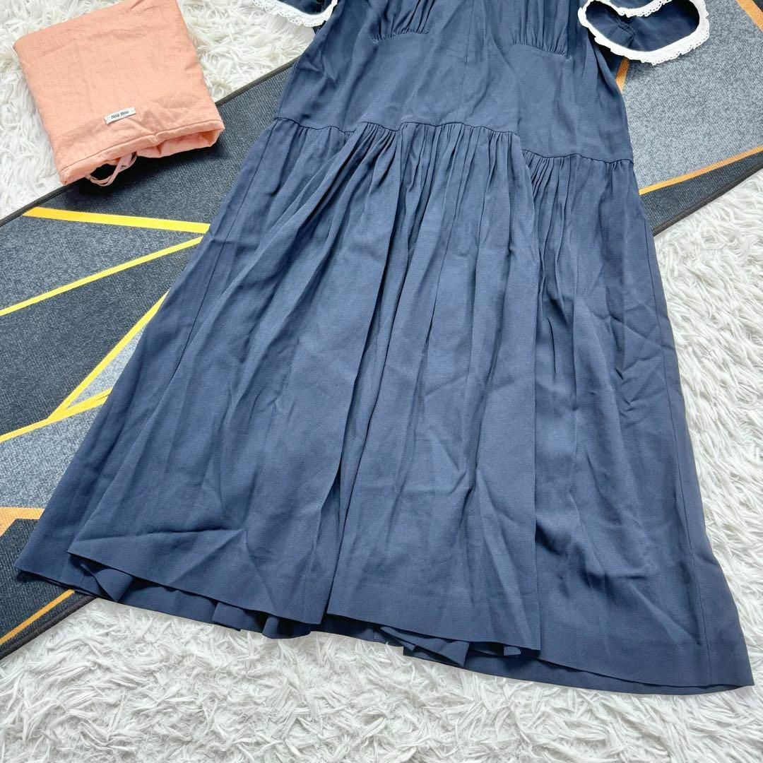お得セット MIU MIU バック ネイビー XL ワンピース ミュウミュウ 未使用 - ワンピース