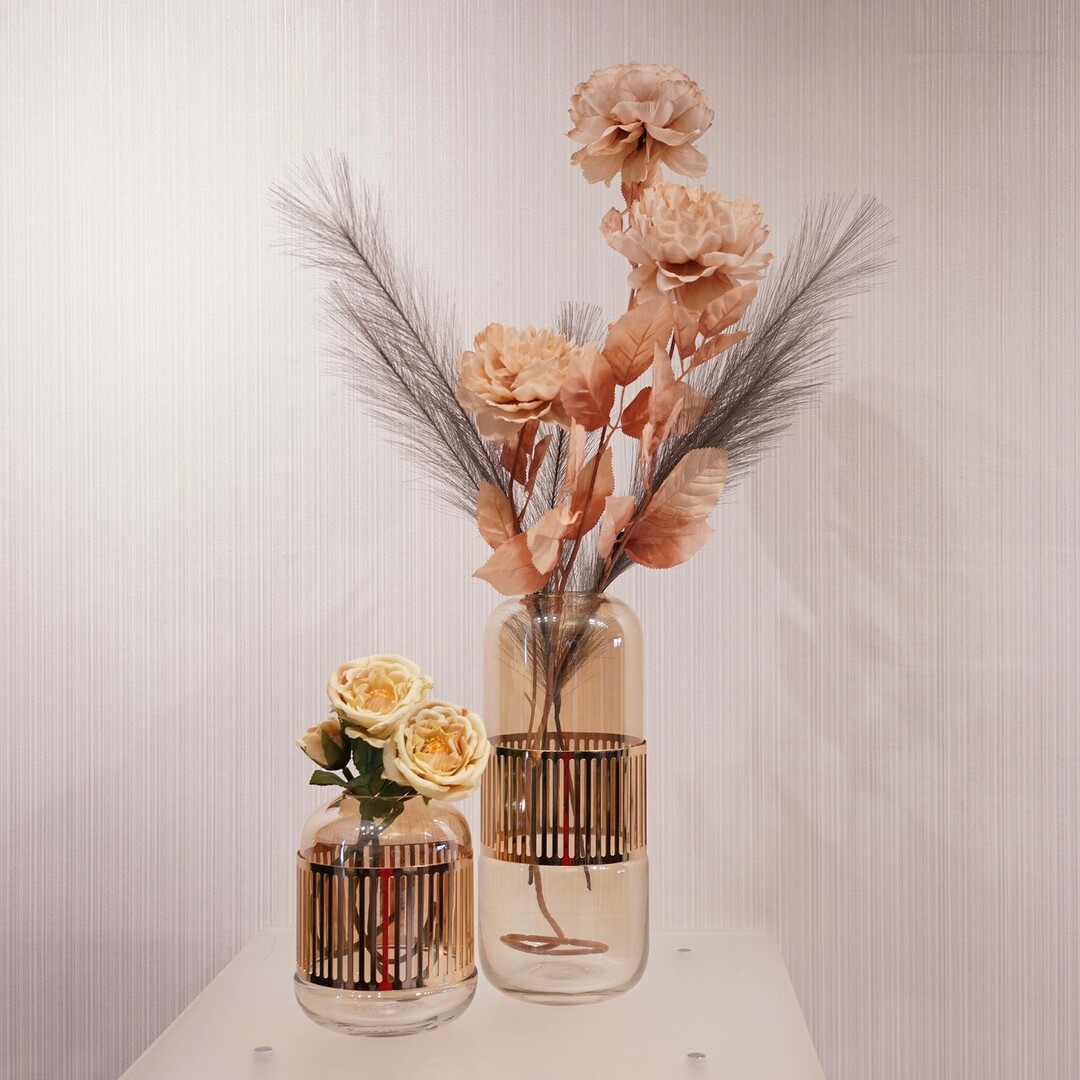 輸入品 花瓶 フラワーベース 2個セット 造花付き モダン 北欧 輸入品 花瓶 フラワーベース 2個セット 造花付き モダン 北欧