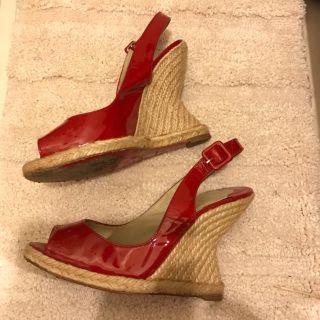 クリスチャンルブタン(Christian Louboutin)のクリスチャンルブタン♡エスパドリーユサンダル赤 ひなの着(サンダル)