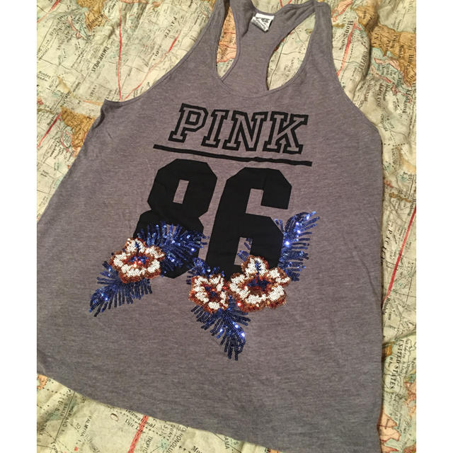 Victoria's Secret(ヴィクトリアズシークレット)の美品💗Victorias Secret PINK💗Tanktop! レディースのトップス(Tシャツ(半袖/袖なし))の商品写真