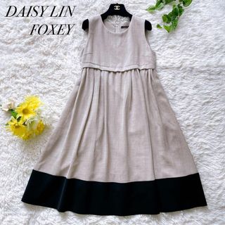 FOXEY - 美品✨DAISY LIN FOXEY ワンピース リネンライク FOXEY - 美品✨DAISY LIN FOXEY ワンピース リネンライク