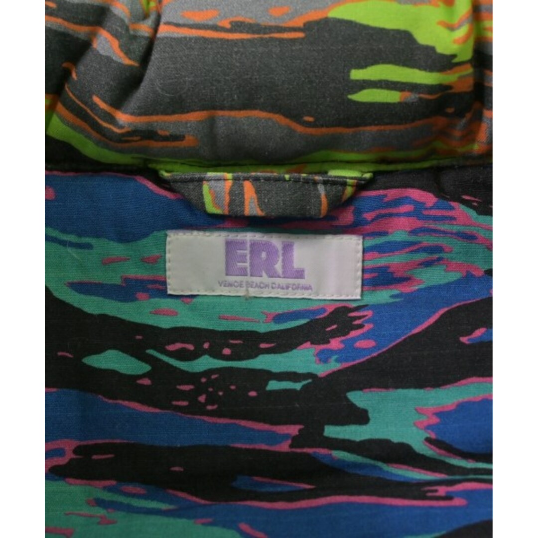 ERL ダウンジャケット/ダウンベスト XL 黄緑xグレーxオレンジ(総 ERL ダウンジャケット/ダウンベスト XL 黄緑xグレーxオレンジ(総