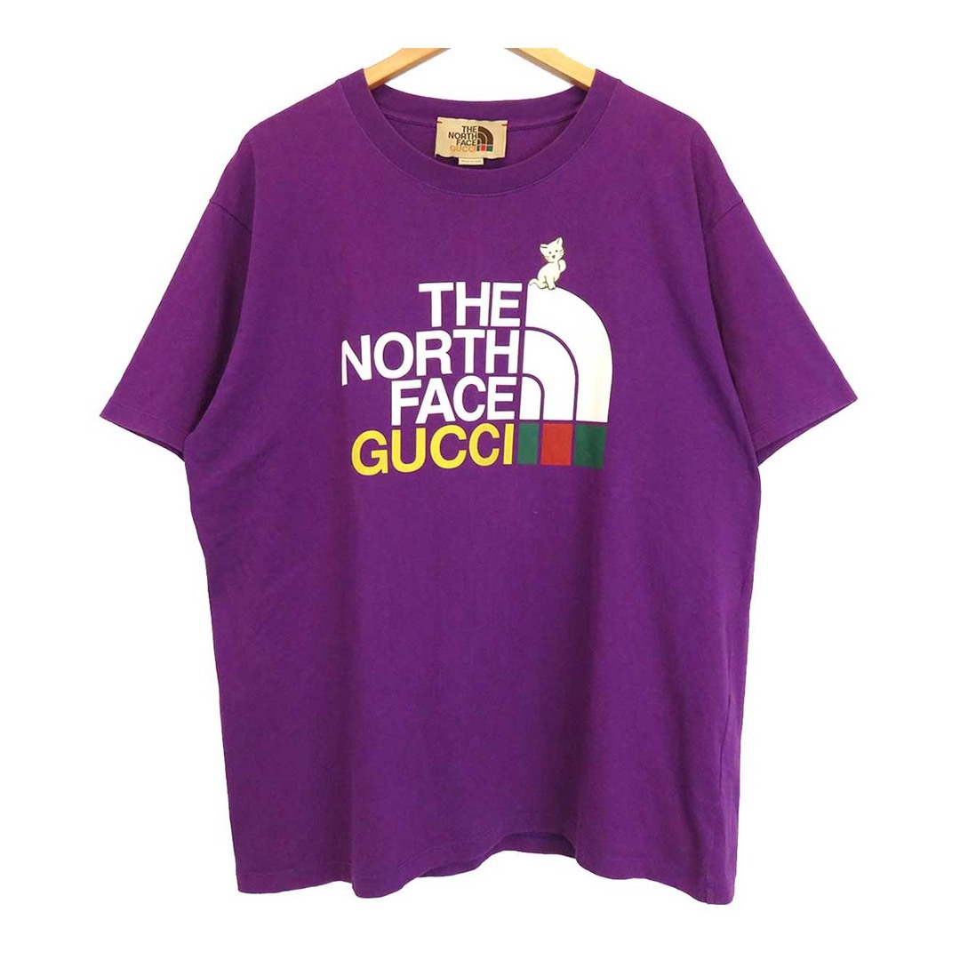 グッチ ザ ノースフェイス コラボ ロゴ キャット Tシャツ 616036 グッチ ザ ノースフェイス コラボ ロゴ キャット Tシャツ 616036