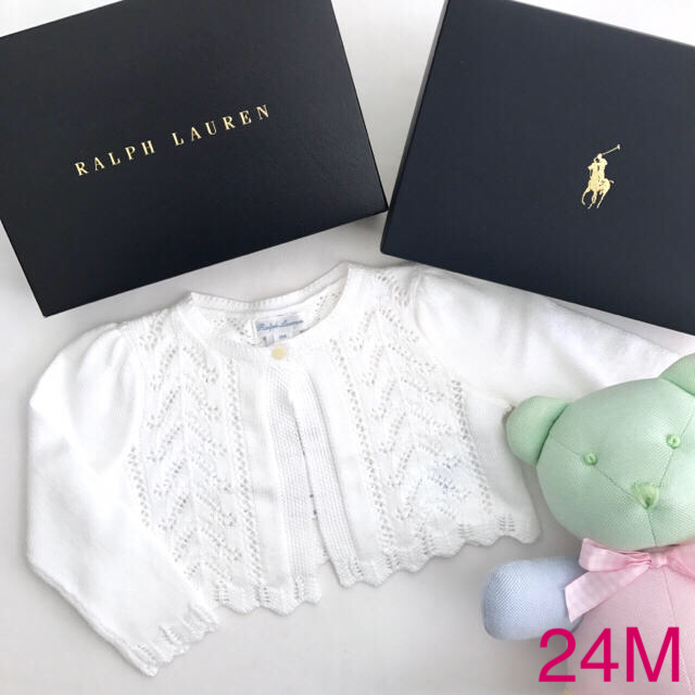 Ralph Lauren(ラルフローレン)のりーたん様専用！新品 ラルフローレン スカラップカーディガン キッズ/ベビー/マタニティのキッズ服女の子用(90cm~)(カーディガン)の商品写真