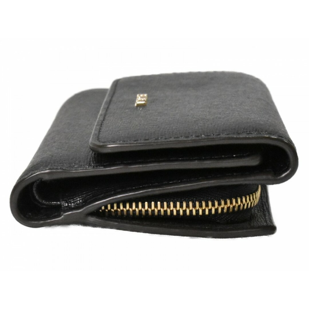 FURLA - 【中古品】FURLA コンパクトウォレット ブラック レザー FURLA - 【中古品】FURLA コンパクトウォレット ブラック レザー