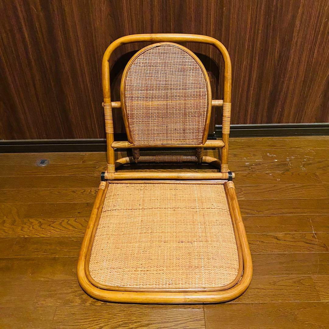 良品】籐 ラタン 座椅子 椅子 撒ける 折り畳み座椅子 昭和レトロ 良品】籐 ラタン 座椅子 椅子 撒ける 折り畳み座椅子 昭和レトロ