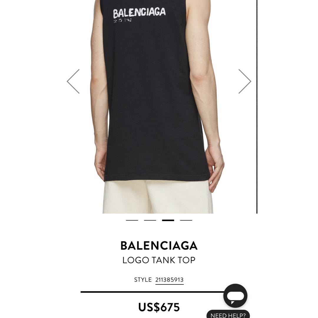 BALENCIAGA - バレンシアガ タンクトップの通販 by shop BALENCIAGA - バレンシアガ タンクトップの通販 by shop