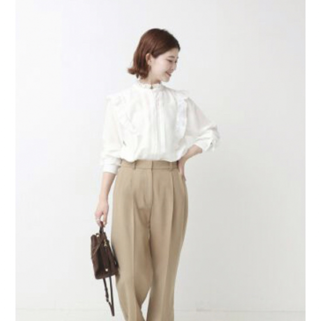 Spick & Span - Spick & Span コットンシルク ピンタックフリル Spick & Span - Spick & Span コットンシルク ピンタックフリル
