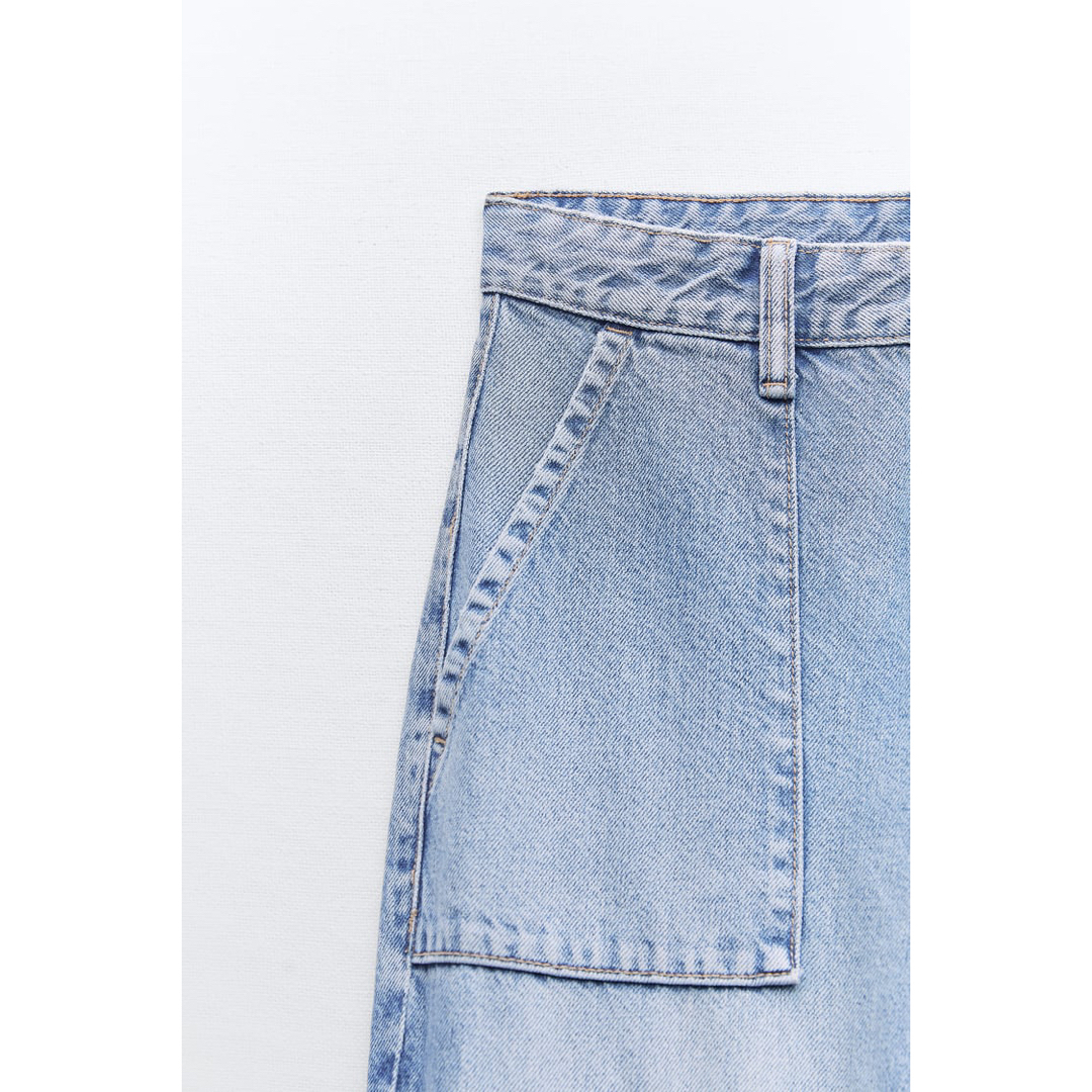 ZARA - TRF カーゴ ミッドライズ デニムパンツの通販 by reuse ZARA - TRF カーゴ ミッドライズ デニムパンツの通販 by reuse