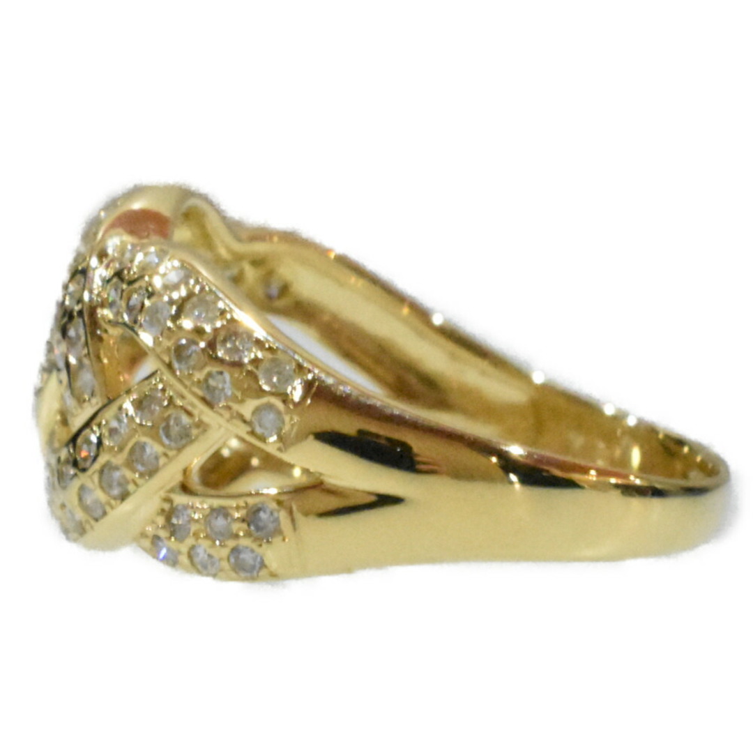 K18 デザインリング YG イエローゴールド ダイヤモンド 0.50ct K18 デザインリング YG イエローゴールド ダイヤモンド 0.50ct