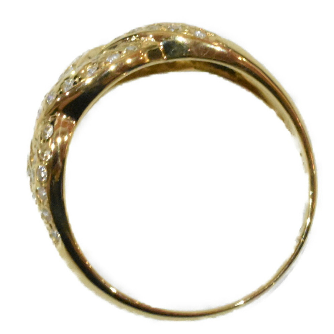 K18 デザインリング YG イエローゴールド ダイヤモンド 0.50ct K18 デザインリング YG イエローゴールド ダイヤモンド 0.50ct