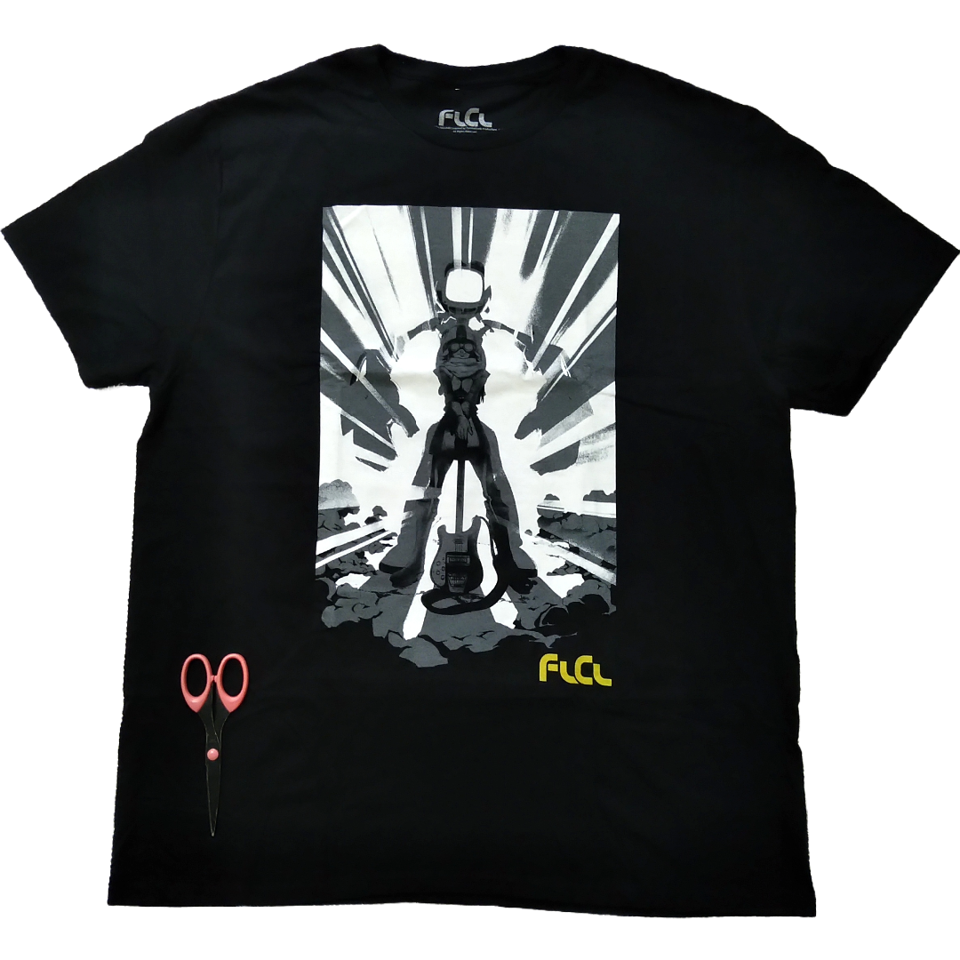 FLCL フリクリ Tシャツ Mサイズ 黒 フリクリ Tシャツ XL 黒 FLCL アニメTシャツ 海外オフィシャル