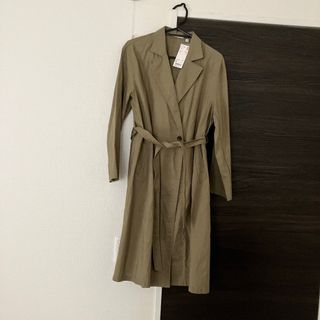 ユニクロ(UNIQLO)の新品未使用タグ付ユニクロ丈103幅50UNIQLOリネン麻コットンゆったりコート(チェスターコート)