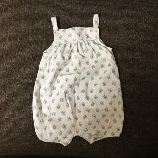 ベビーギャップ(babyGAP)の【babygap】お花柄 コーデュロイ つなぎベビーウェア ８０(カバーオール)