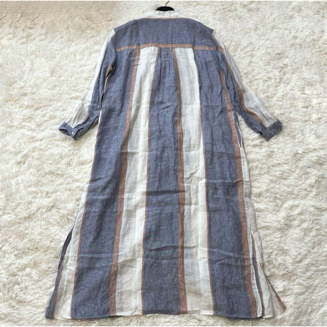 美品♪】ギャルリーヴィー ロングワンピース リネン100 美品♪】ギャルリーヴィー ロングワンピース リネン100