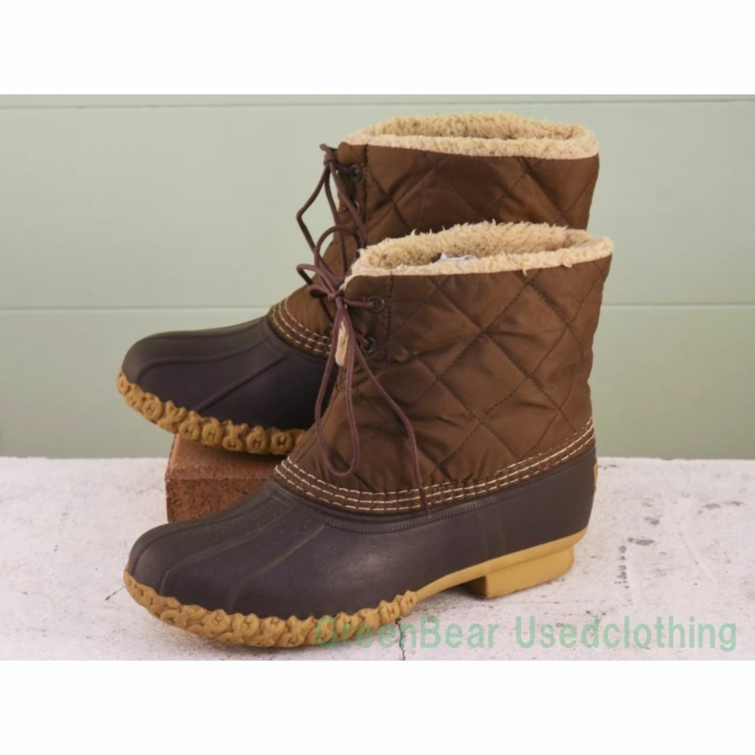 第一ネット - L.L.Bean USA製 茶 良い味 ナイロン ビーンブーツ L.L.ビーン 女性用