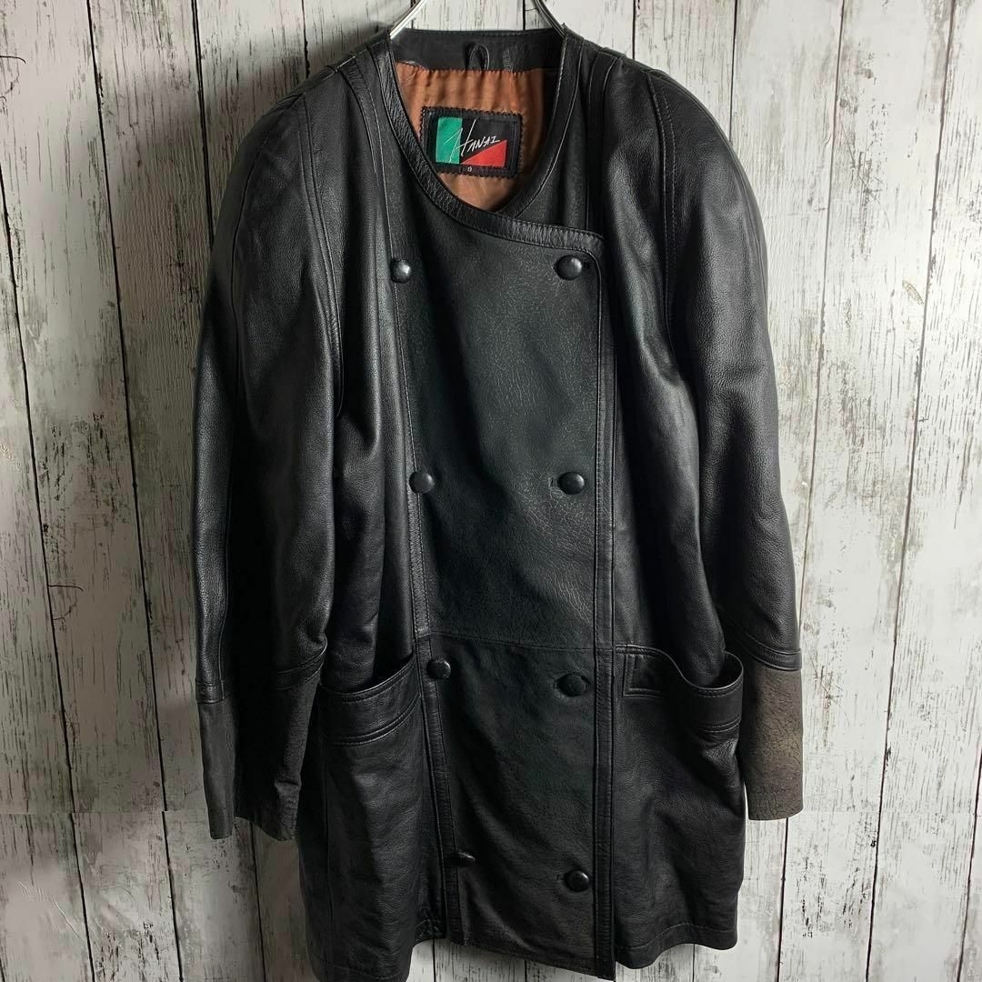 unknown なおっ vintage 短丈 ラムレザー レザージャケット unknown なおっ vintage 短丈 ラムレザー レザージャケット