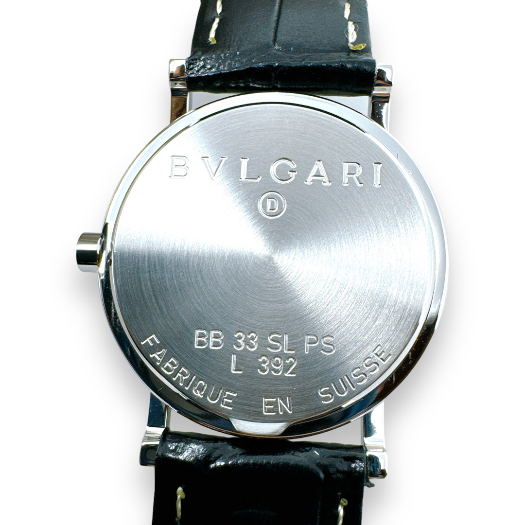 ブルガリ BB33 SL PS 革ベルト クオーツ スモセコ メンズ 時計 ブルガリ BB33 SL PS 革ベルト クオーツ スモセコ メンズ 時計