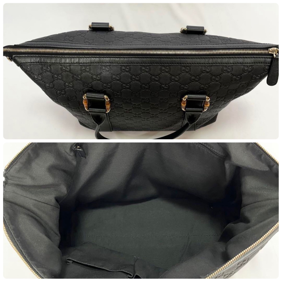 GUCCI - 希少美品 グッチ 2way トートバッグ シマ バンブー A4 GUCCI - 希少美品 グッチ 2way トートバッグ シマ バンブー A4