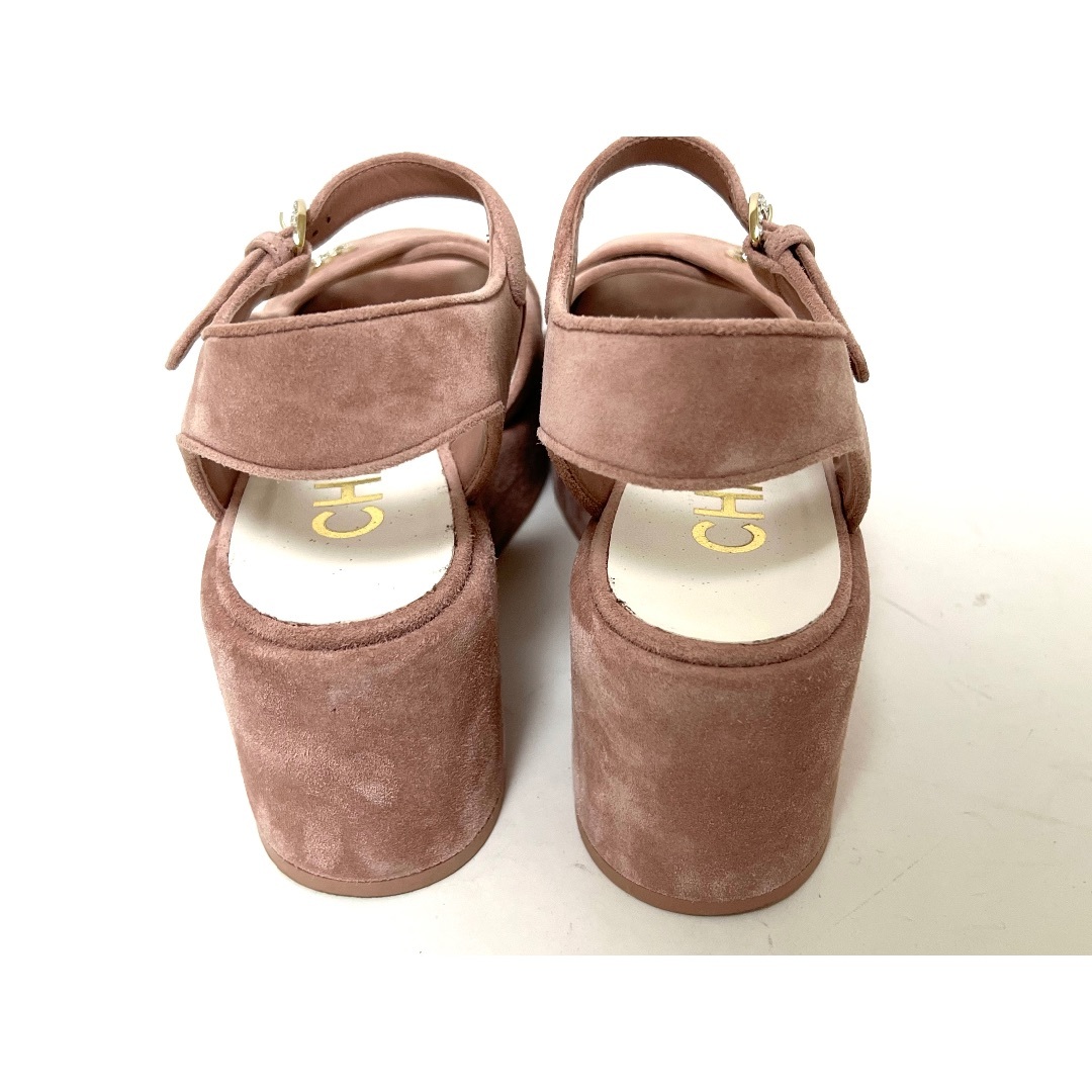 【厚底でスタイルアップ！】CHANEL サンダル カジュアルにスタイルアップ♢】CHANEL サンダル 厚底