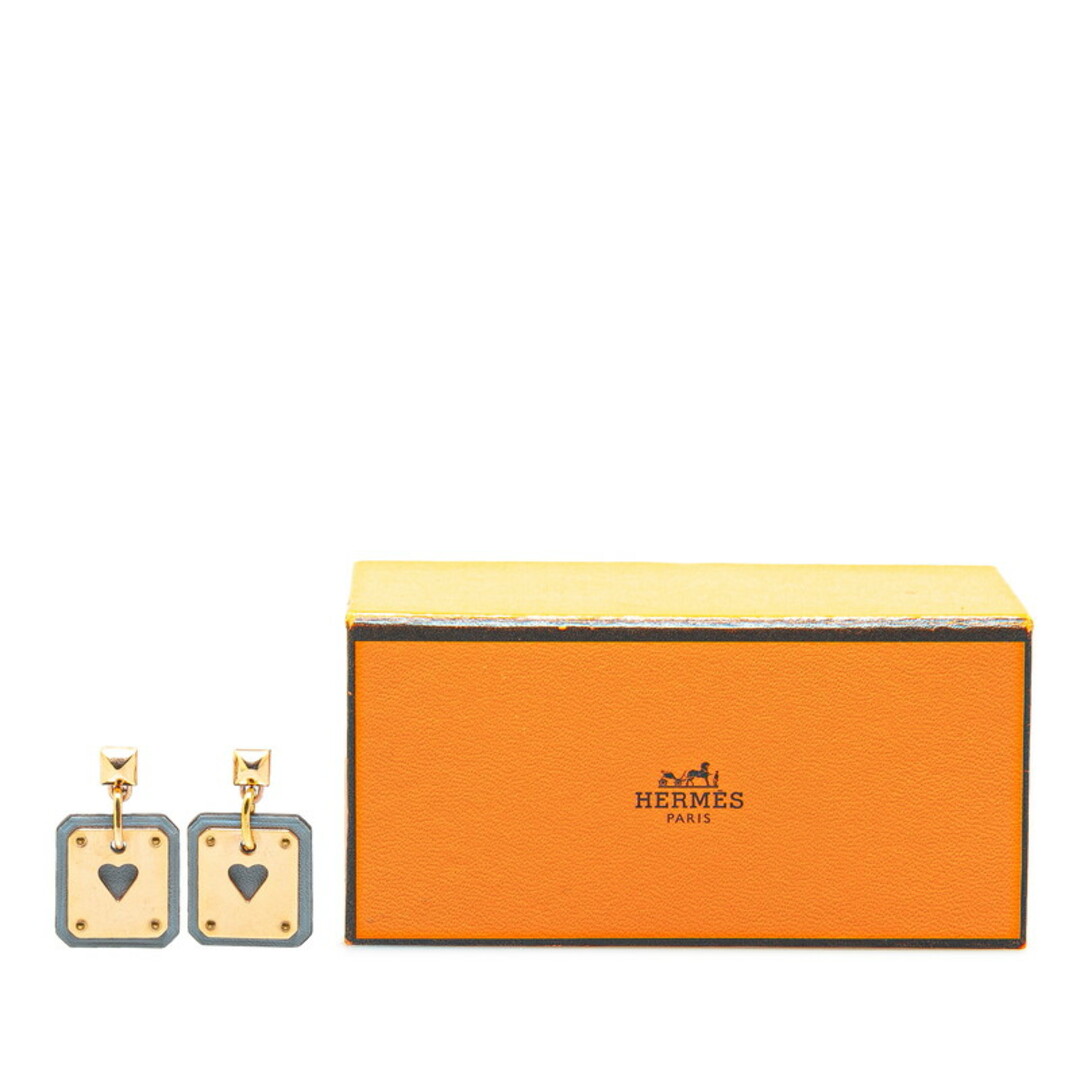 HERMES - 美品 エルメス アスドゥクールPM ハート ピアス メッキ HERMES - 美品 エルメス アスドゥクールPM ハート ピアス メッキ