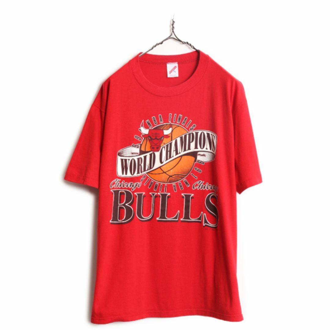 90s USA製 NBA ブルズ プリント 半袖 Tシャツ メンズ XL / 古着 90s USA製 NBA ブルズ プリント 半袖 Tシャツ メンズ XL / 古着