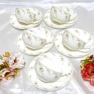 送料無料 ノリタケ スタジオコレクション カップ&ソーサー 5客