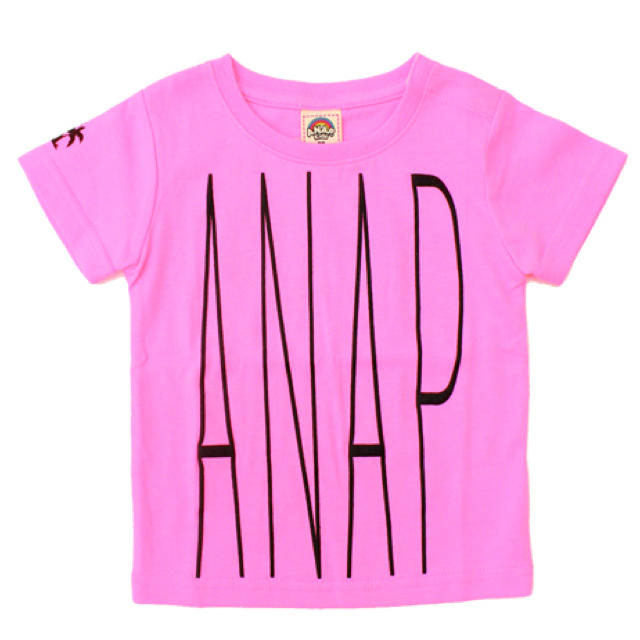 ANAP Kids(アナップキッズ)のANAP kids★細ロゴ ネオン Ｔシャツ ピンク キッズ/ベビー/マタニティのキッズ服女の子用(90cm~)(Tシャツ/カットソー)の商品写真