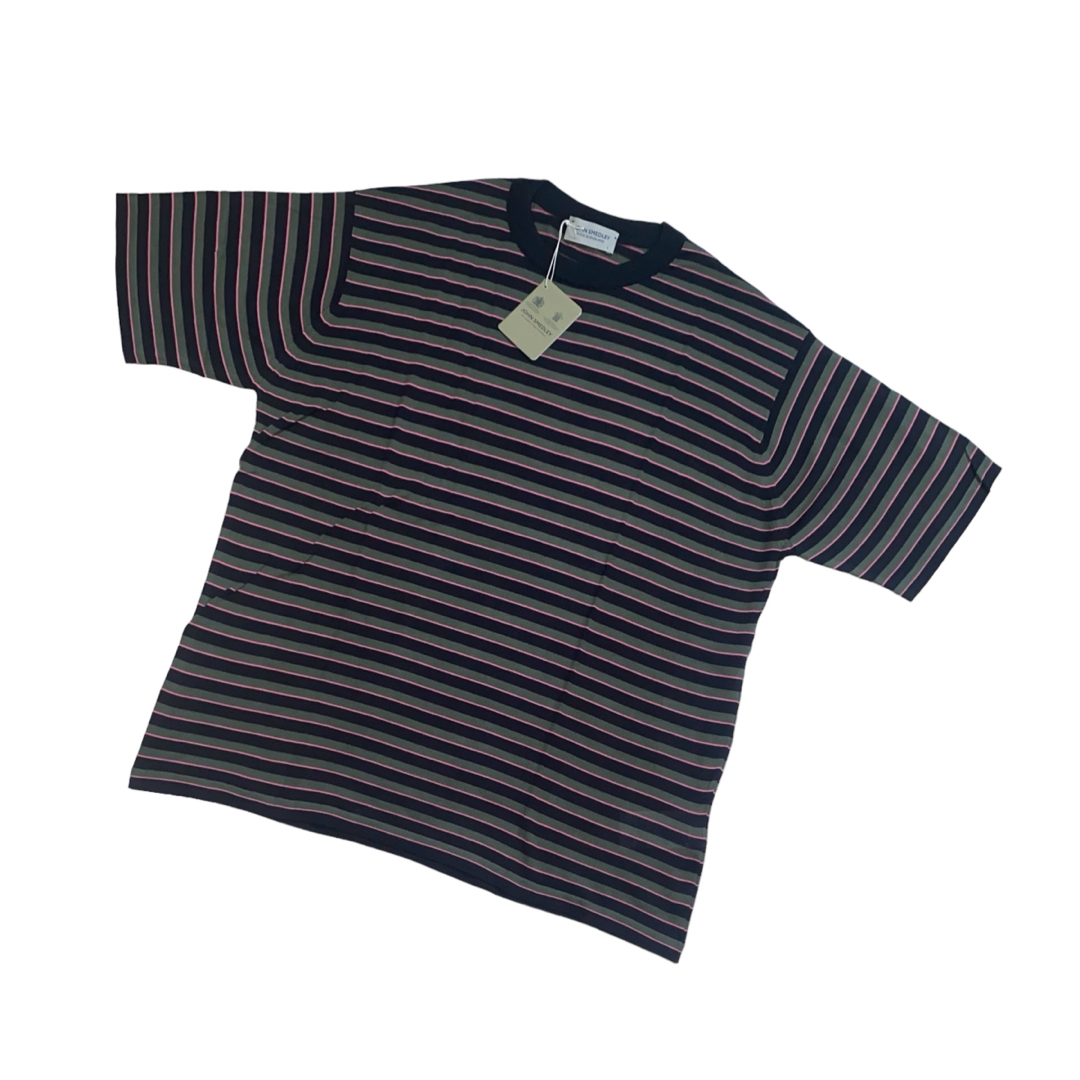 新品 JOHN SMEDLEY コットン30G ボーダー 半袖ニットTシャツ 新品 JOHN SMEDLEY コットン30G ボーダー 半袖ニットTシャツ