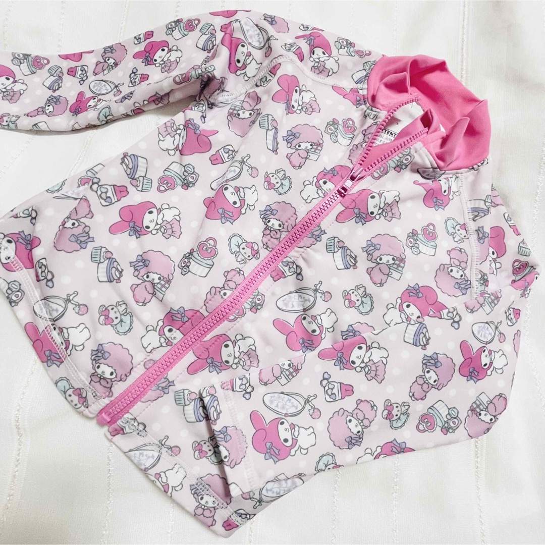サンリオ(サンリオ)の【新品】マイメロ ラッシュガード 水着 90cm キッズ/ベビー/マタニティのキッズ服女の子用(90cm~)(水着)の商品写真