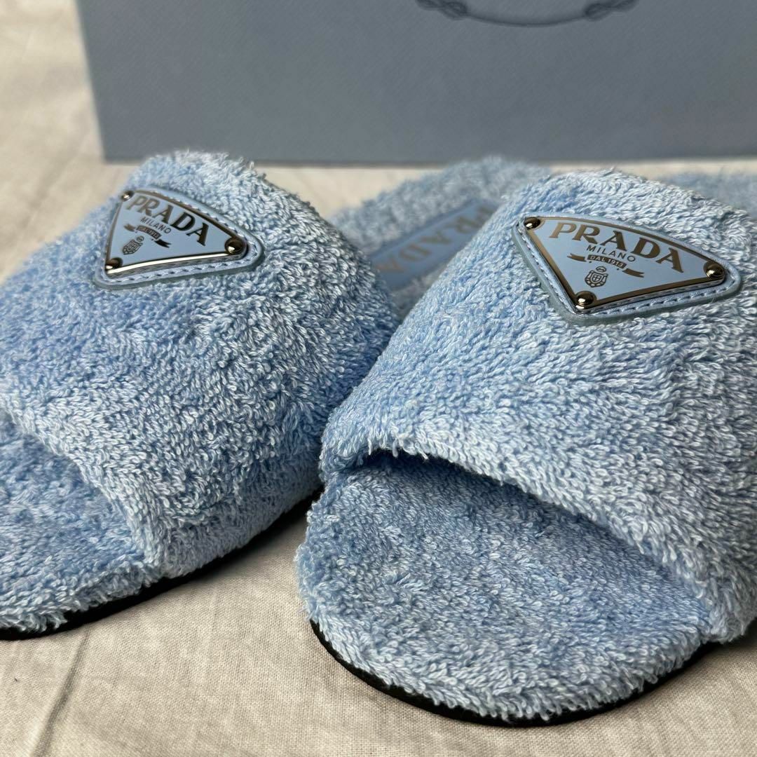 PRADA cotton slippers プラダ ロゴ スリッパ EU36|サンダル PRADA cotton slippers プラダ ロゴ スリッパ EU36|サンダル