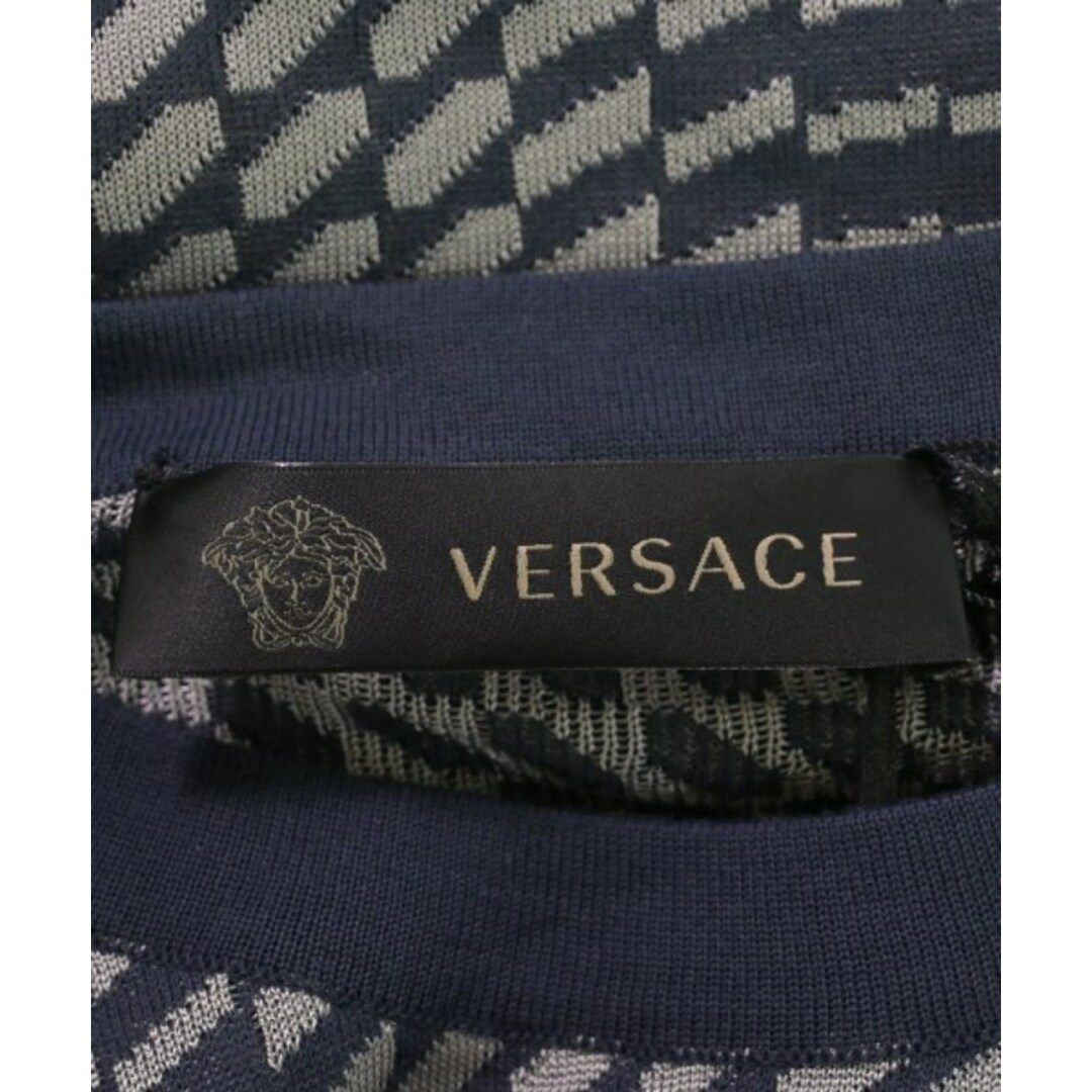 VERSACE - VERSACE ヴェルサーチ ニット・セーター 50(XL位) 紺 VERSACE - VERSACE ヴェルサーチ ニット・セーター 50(XL位) 紺