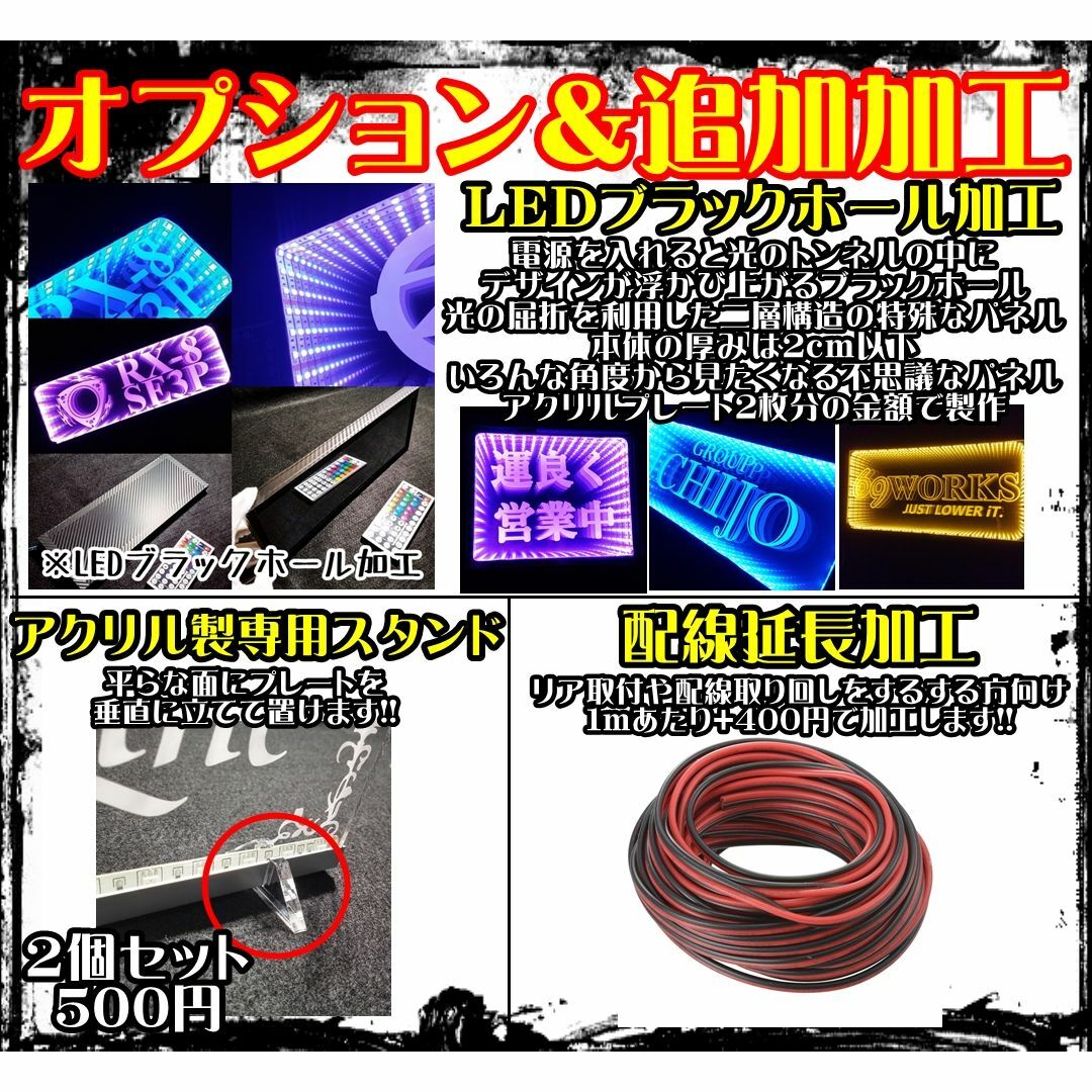 ワゴンRスティングレー① LED アクリルプレート MH23S MH21Sの ワゴンRスティングレー① LED アクリルプレート MH23S MH21Sの