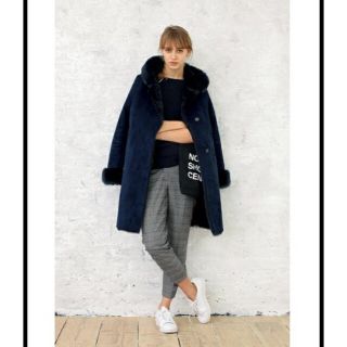 トゥデイフル ネイビー ムートンコート(レディース)の通販 16点