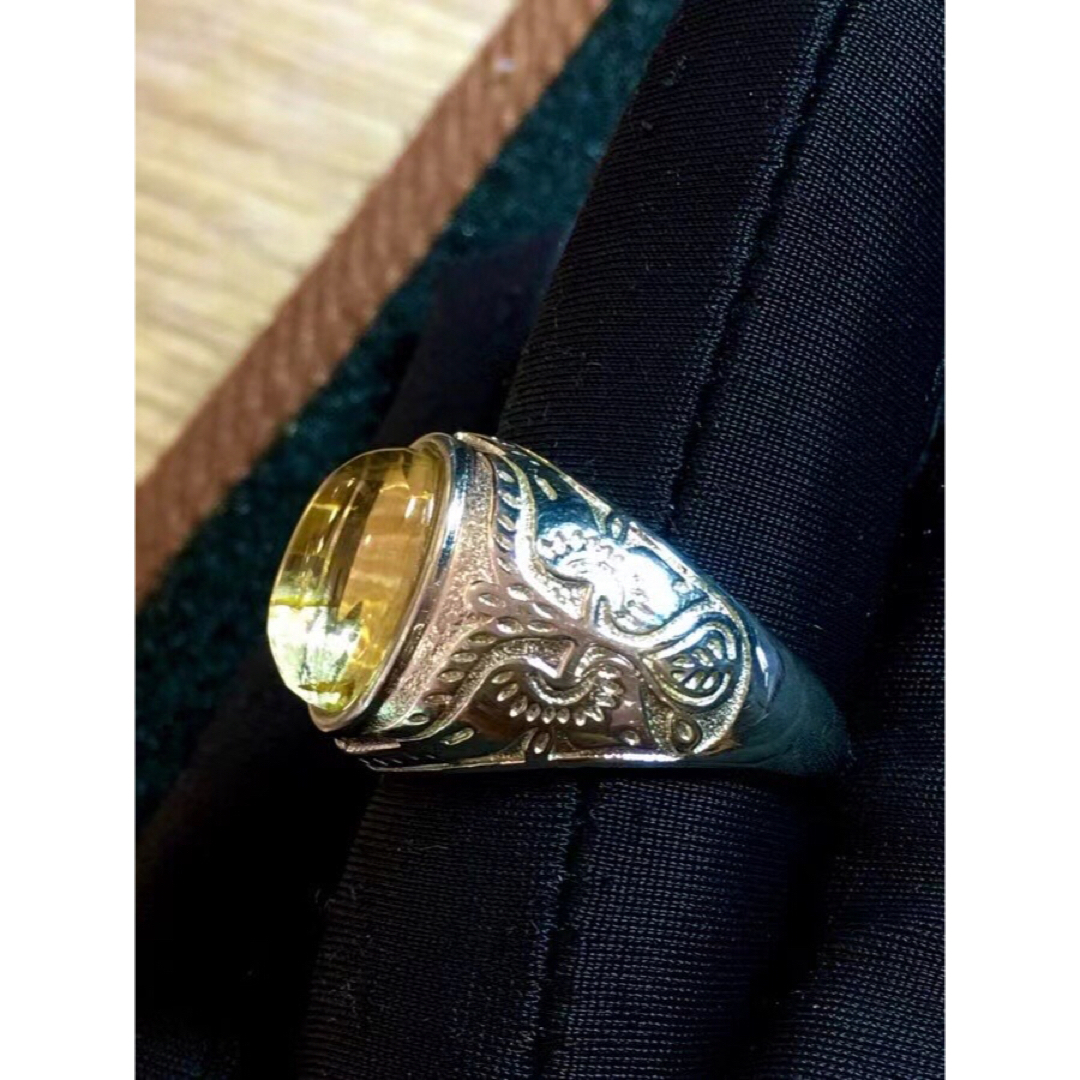 ⭐︎【天然】タイチンクオーツ リング s925 15x12x10mm ⭐︎【天然】タイチンクオーツ リング s925 15x12x10mm