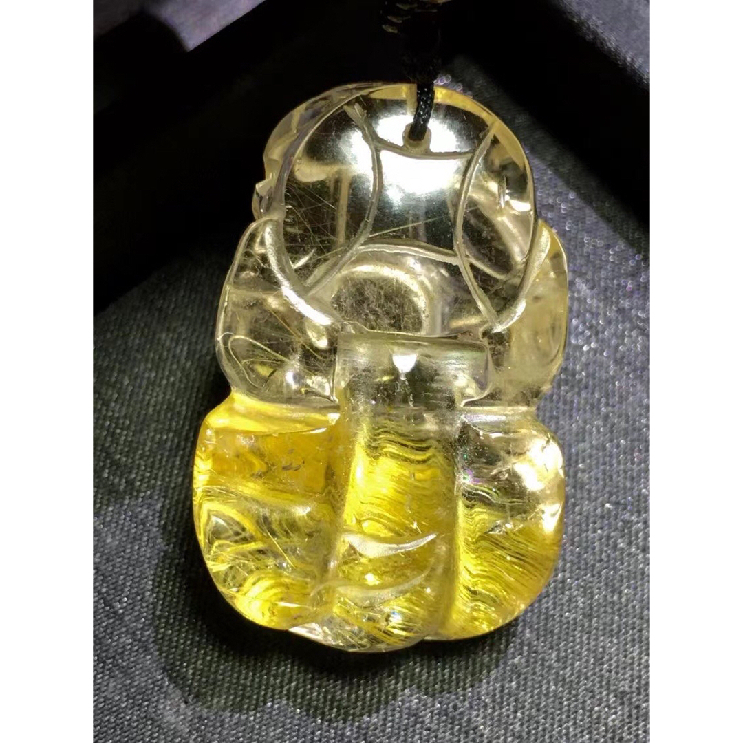 ⭐︎【天然】ゴールド ルチル クオーツ ネックレス 33g ⭐︎【天然】ゴールド ルチル クオーツ ネックレス 33g