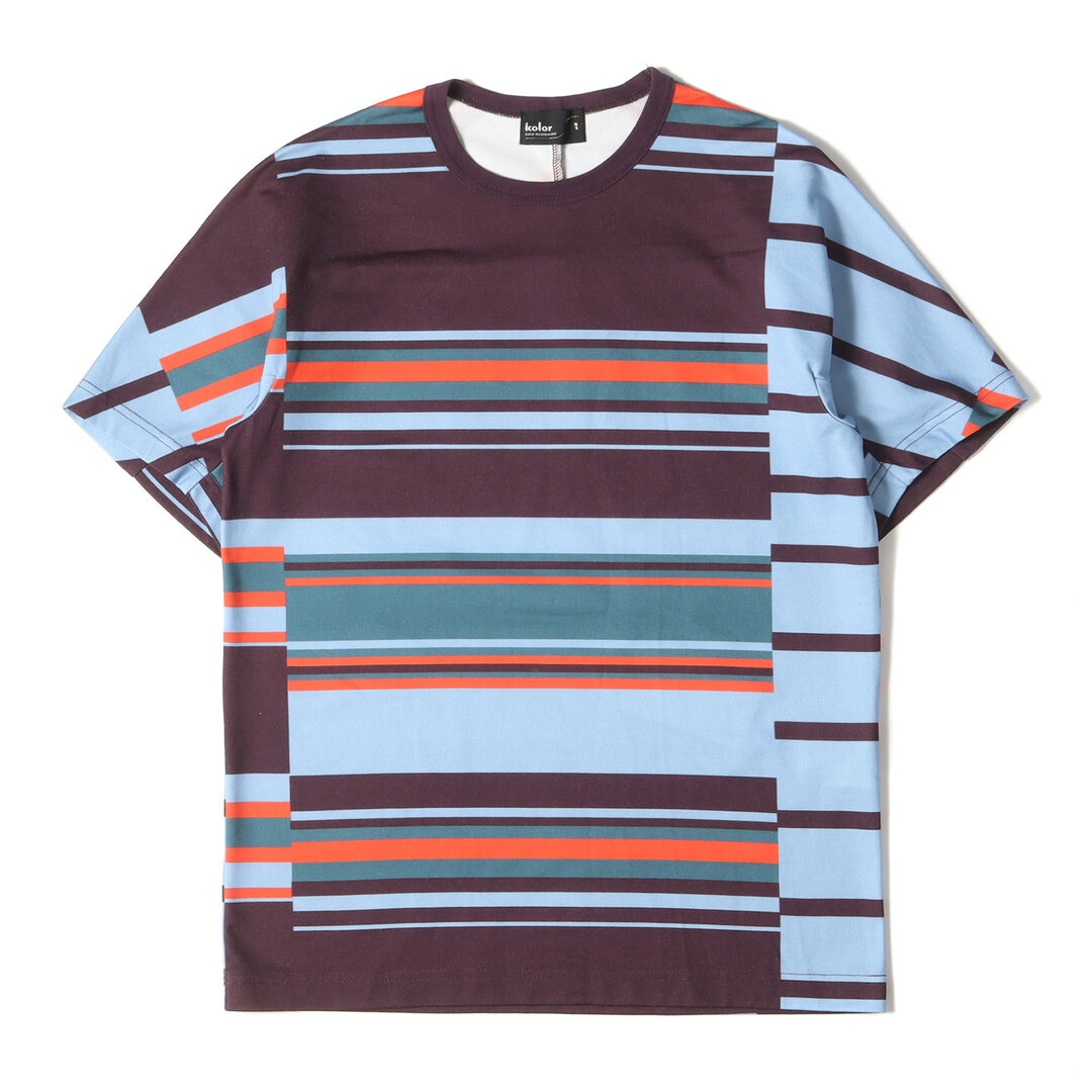 kolor - kolor カラー Tシャツ サイズ:1 マルチボーダー 変型 kolor - kolor カラー Tシャツ サイズ:1 マルチボーダー 変型