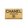 CHANEL シャネル/ロゴプレートスクエアブローチゴールド/Aランク/37【中古】