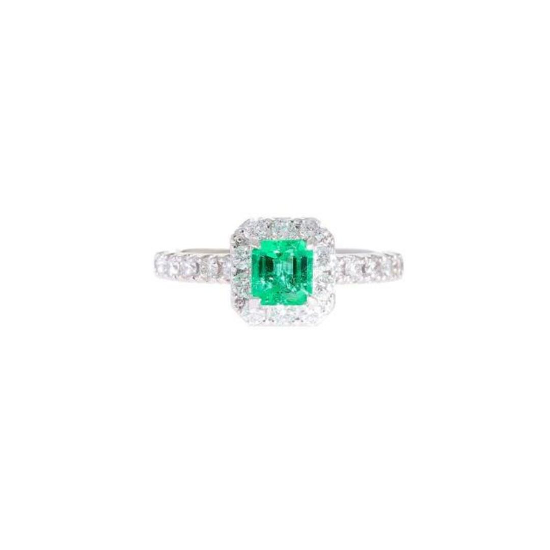 ◎PT900エメラルドダイヤリング0.43/D0.54ct/Aランク/59 ◎PT900エメラルドダイヤリング0.43/D0.54ct/Aランク/59