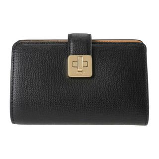 ケイトスペードニューヨーク(kate spade NEW YORK)の新品 ケイトスペード kate spade 2つ折り財布 ターンロック ミディアム ウォレット ブラック(財布)